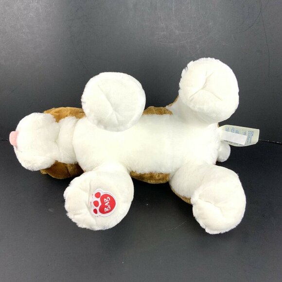 Build A Bear Bulldog Boxer Puppy Dog Plush Stuffed Animal 16 inch White Brown - Picture 7 of 9